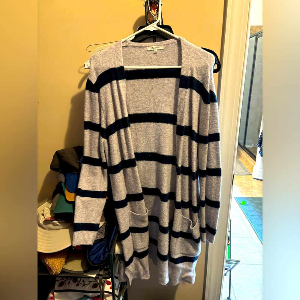 Cashmere striped long duster by Madewell